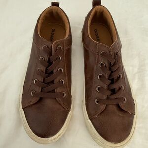 Old Navy Boys Leather Brown Sneakers